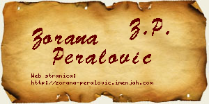 Zorana Peralović vizit kartica